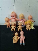 Vintage Kewpie dolls, Knickerbocker dolls, and