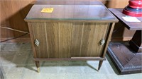 Vintage side table with sliding doors BFR