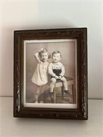 Vintage Children Photo in Frame