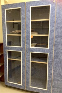 2 Door Cabinet with glass Organizer