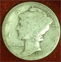 1917D Mercury Dime