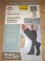 Tan compression socks sz XL