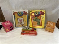 LOT Vintage Crushed Stone Craft Kits & Fun Boxes