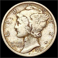 1917-D Mercury Dime NICELY CIRCULATED