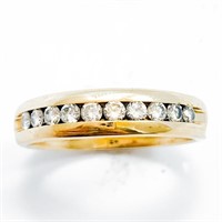 1/2+ Carat Diamond & 14k Yellow Gold Band Ring