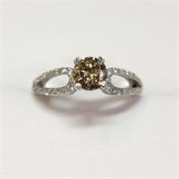 Certified 14K  Fancy Diamond (~1.1ct) Ring