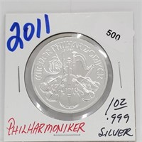 2011 1oz .999 Silver Philharmoniker