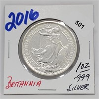2016 1oz .999 Silver Britannia