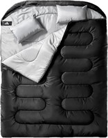 Double Sleeping Bag for Adults Mens with Pillow