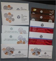 (10) US Mint Sets. Dates Include: (2) 1985, (2)