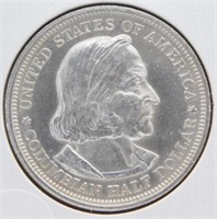 1892 Columbian Half Dollar, Nice Luster.