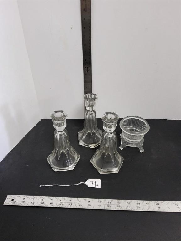 Glass Candleholders