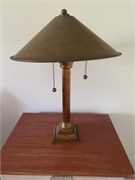 Solid Brass Table Lamp w/ Metal Shade