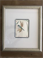 Dragon fly framed art 16”x14” signed