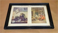 VINTAGE FRAMED SKULL DOCTOR PRINTS - NO SHIPPING