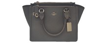Coach Gray Leather Gold Hardware Satchel