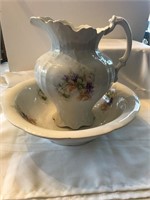 Antique Pitcher and Washbowl