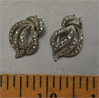 Germany Sterling stamped silver earrings, 5.7g