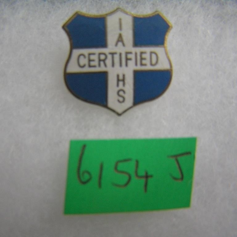 Certified enamel and brass style pin