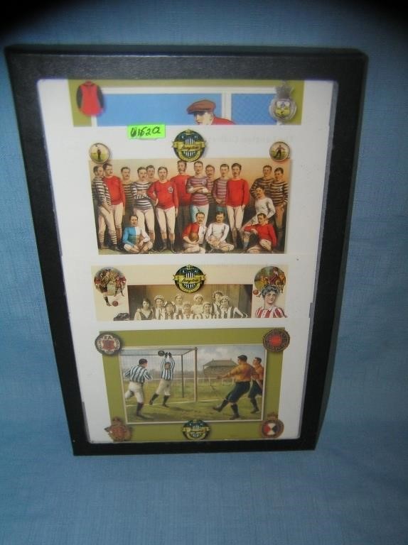 Group of vintage soccer themed post cards