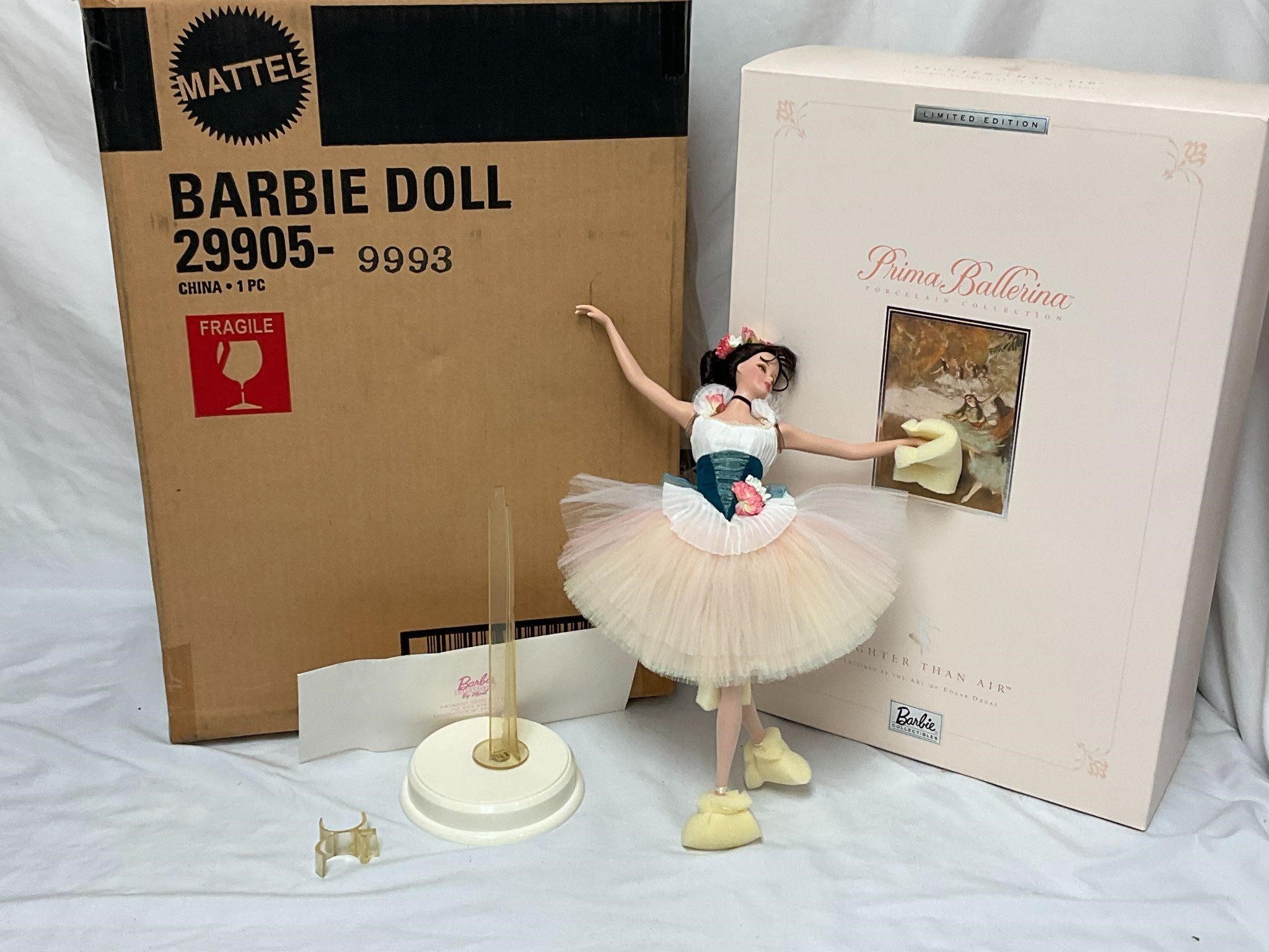 Prima Ballerina Porcelain 2000 Barbie In Box