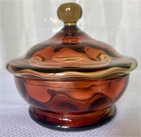 Fenton Indented Dot Small Candy Dish with Lid