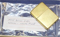 1998 Brass Zippo Lighter (needs fluid)