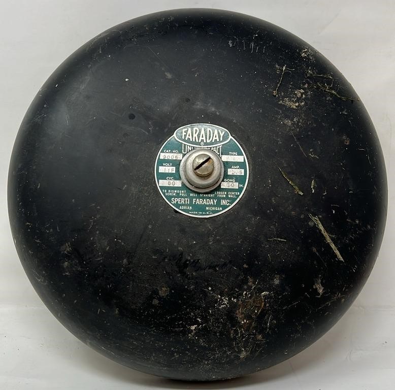 Antique Faraday Round Fire Alarm Bell