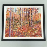 Jerry Hjelm framed unsigned pastel - trees - 26" x