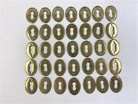 (35) Oval Vertical KEYHOLE COVERs with Rope Edge,