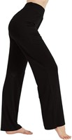 P2547  FELEMO Yoga Pants, High Waist Flare, Black/