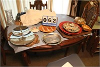 Lot of Assorted Dishes, Trays, Etc.