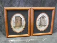 Small Framed Outhouse Prints