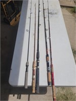 5 Vintage Fishing Rods - Berkley and More