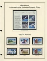 1989 Airmail Universal Postal Congress Souvenir St
