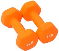 NEW $45 8lb Weights Dumbbells 2PK