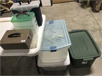 Storage Group with Totes, File Box, Moneybox