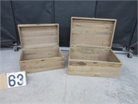 2 Nested Wooden Boxes