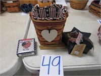 1995 Basket with Flag Heart Tie on