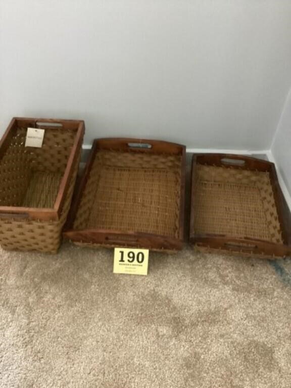 Three hobby lobby baskets