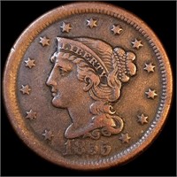 1855 Braided Hair Large Cent - Upright 5