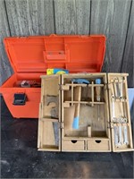 Child’s and adult's toolboxes