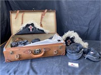 Masonic suitcase and hats