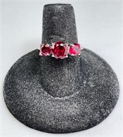 Sterling Ruby Ring 3 Grams Size 6.75
