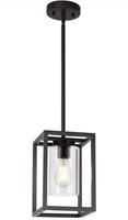 Black modern hanging pendant light fixture