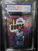 Kawhi Leonard signed slabbed basketball card COA