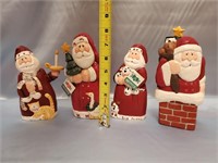 4 MIDWEST SANTA FIGURINES GREAT CONDITION