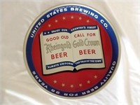 United States Brewing Co Serving Tray 13"