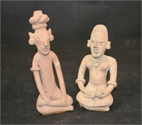 Lot of 2 Precolumbian Pottery Figures