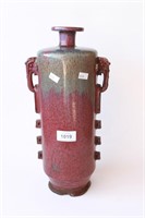 Unusual Chinese vase with drip glaze,
